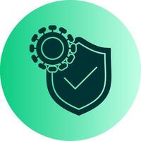 Immune System Dual Tone Gradient Circle Icon vector