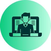 OnDual Tone Gradient Circle Class Dual Tone Gradient Circle Icon vector