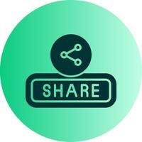 Share Dual Tone Gradient Circle Icon vector