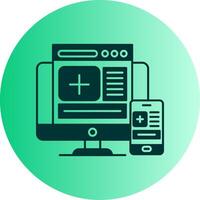 Responsive Dual Tone Gradient Circle Icon vector