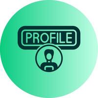 User Profile Dual Tone Gradient Circle Icon vector