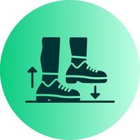 Step Dual Tone Gradient Circle Icon vector