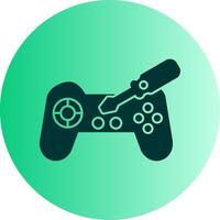Joystick Repair Dual Tone Gradient Circle Icon vector