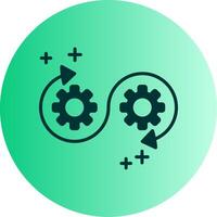 Devops Dual Tone Gradient Circle Icon vector
