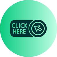 Click Here Dual Tone Gradient Circle Icon vector