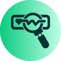 Heart Rate Observation Dual Tone Gradient Circle Icon vector