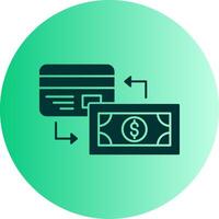 Payment Method Dual Tone Gradient Circle Icon vector