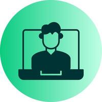 OnDual Tone Gradient Circle Coach Dual Tone Gradient Circle Icon vector