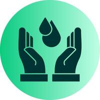 Save Water Dual Tone Gradient Circle Icon vector