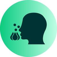 Pollen Allergy Dual Tone Gradient Circle Icon vector