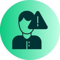 Danger Dual Tone Gradient Circle Icon vector
