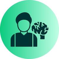 Neurologist Dual Tone Gradient Circle Icon vector