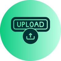 Upload Dual Tone Gradient Circle Icon vector