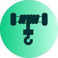 Hoist Dual Tone Gradient Circle Icon vector