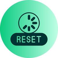 Reset Dual Tone Gradient Circle Icon vector