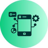 Mobility Dual Tone Gradient Circle Icon vector