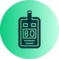 Glucose Meter Dual Tone Gradient Circle Icon vector