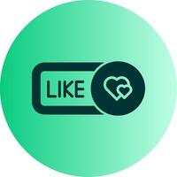 Like Dual Tone Gradient Circle Icon vector
