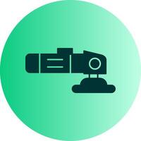 Polisher Dual Tone Gradient Circle Icon vector