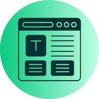 Refresh Dual Tone Gradient Circle Icon vector