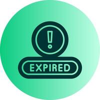 Expired Dual Tone Gradient Circle Icon vector