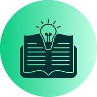 Learning Dual Tone Gradient Circle Icon vector