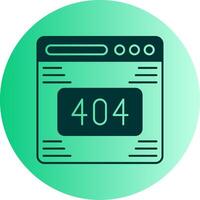 404 Error Dual Tone Gradient Circle Icon vector