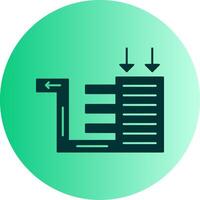 Biofilter Dual Tone Gradient Circle Icon vector