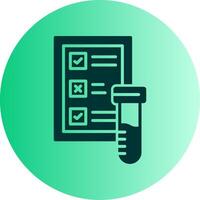 Blood Test Dual Tone Gradient Circle Icon vector
