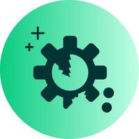 Disruption Dual Tone Gradient Circle Icon vector