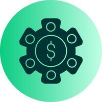 Asset Management Dual Tone Gradient Circle Icon vector