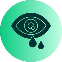 Eye Dual Tone Gradient Circle Icon vector