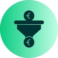 Sales PipeDual Tone Gradient Circle Dual Tone Gradient Circle Icon vector
