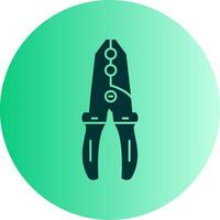Wire Stripper Dual Tone Gradient Circle Icon vector