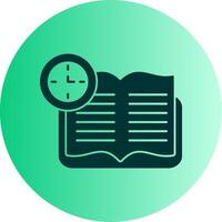 Continuous Learning Dual Tone Gradient Circle Icon vector