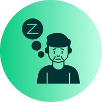 Insomnia Dual Tone Gradient Circle Icon vector