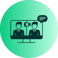OnDual Tone Gradient Circle Conference Dual Tone Gradient Circle Icon vector
