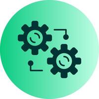 Integration Dual Tone Gradient Circle Icon vector
