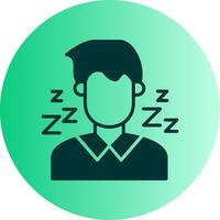 Tiredness Dual Tone Gradient Circle Icon vector