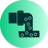 Sewage Dual Tone Gradient Circle Icon vector