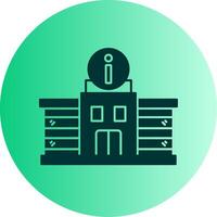 Information Center Dual Tone Gradient Circle Icon vector