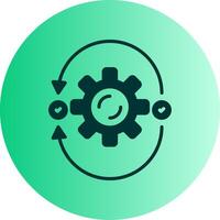 Agile Dual Tone Gradient Circle Icon vector