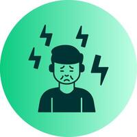 Depression Dual Tone Gradient Circle Icon vector