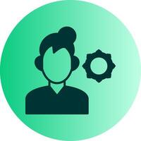 Support Dual Tone Gradient Circle Icon vector