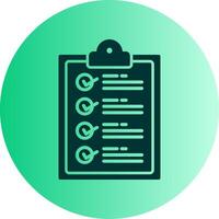 Checklist Dual Tone Gradient Circle Icon vector