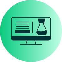 Science Class Dual Tone Gradient Circle Icon vector