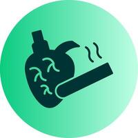 Smoking Dual Tone Gradient Circle Icon vector