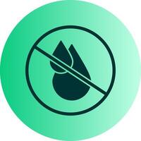 No Potable Dual Tone Gradient Circle Icon vector