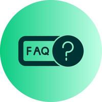 Faq Dual Tone Gradient Circle Icon vector