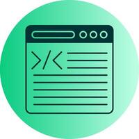 Coding Dual Tone Gradient Circle Icon vector